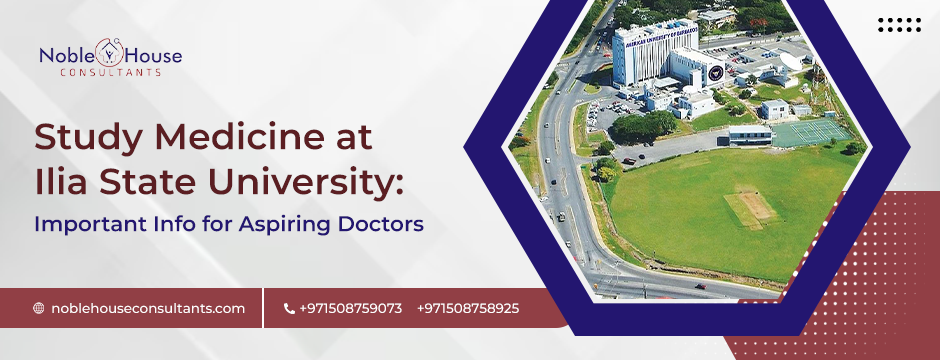 Students studying medicine at Ilia State University Georgia in the 6-year MBBS program.
