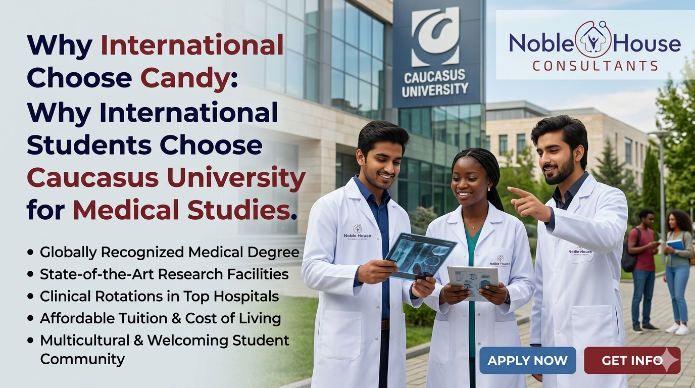 International students studying medicine at Caucasus University