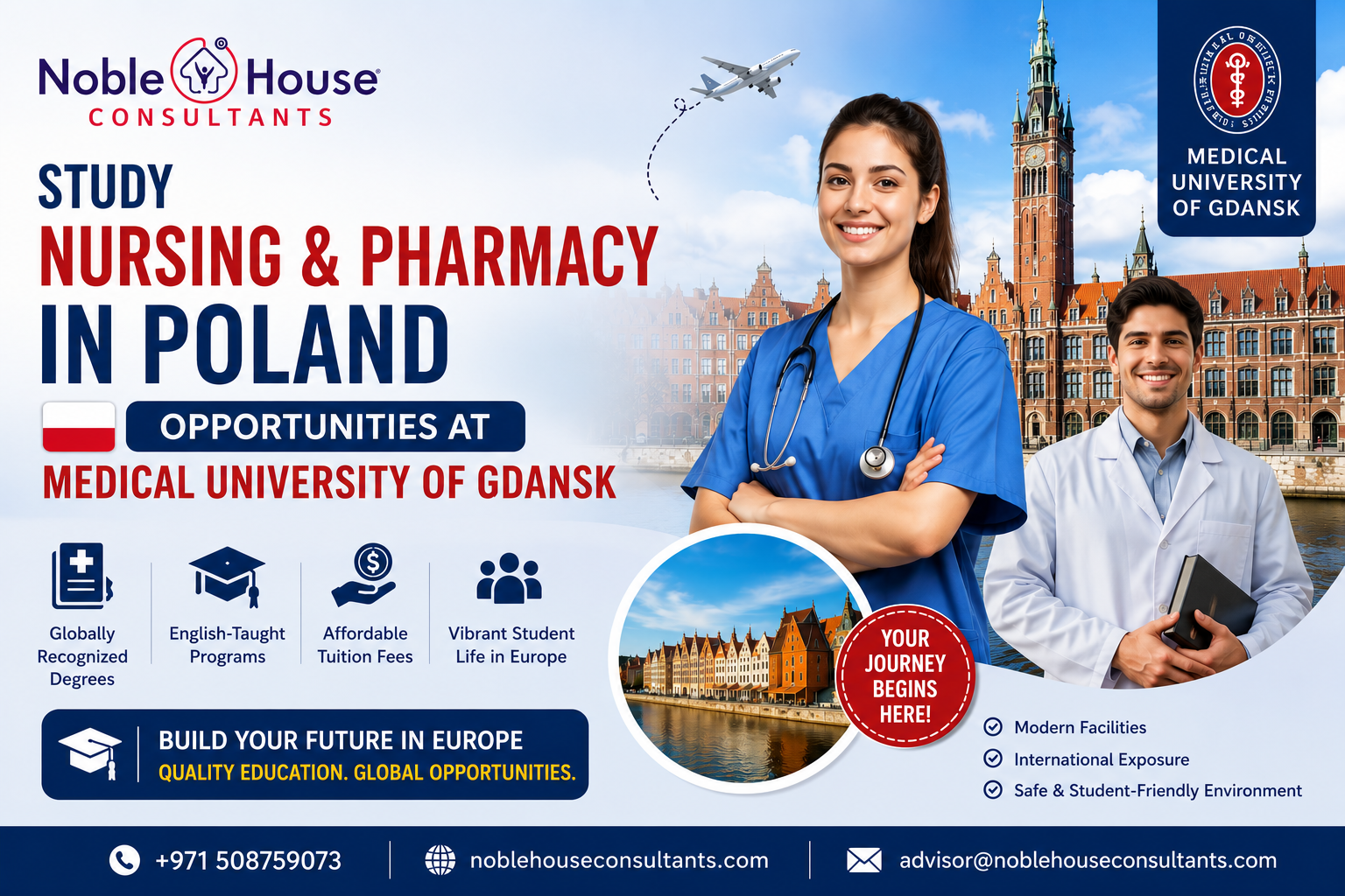 Study Nursing and Pharmacy at Medical University of Gdansk, Poland